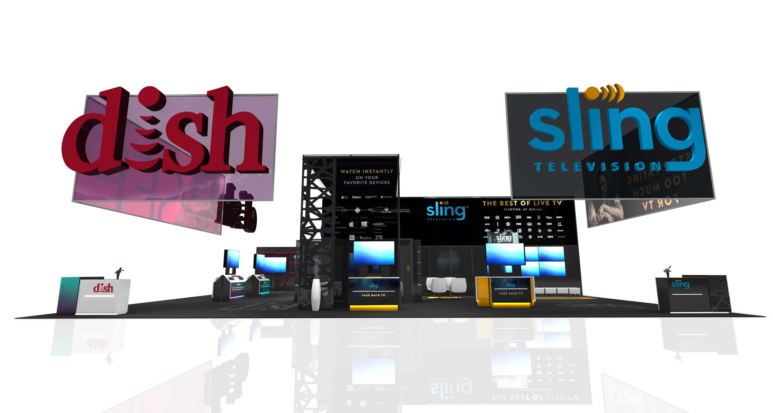dish booth rendering