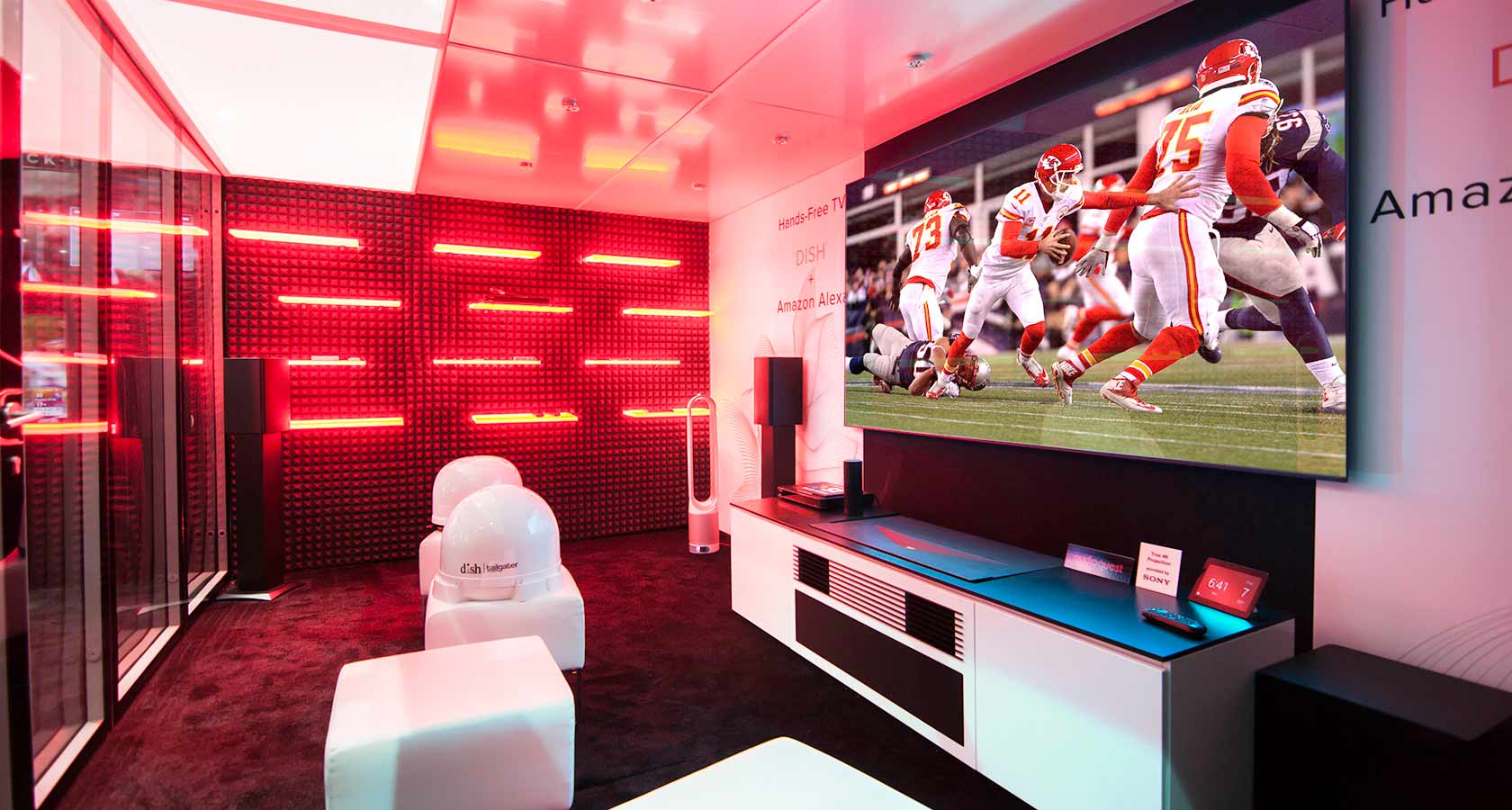 dish large flatscreen tv