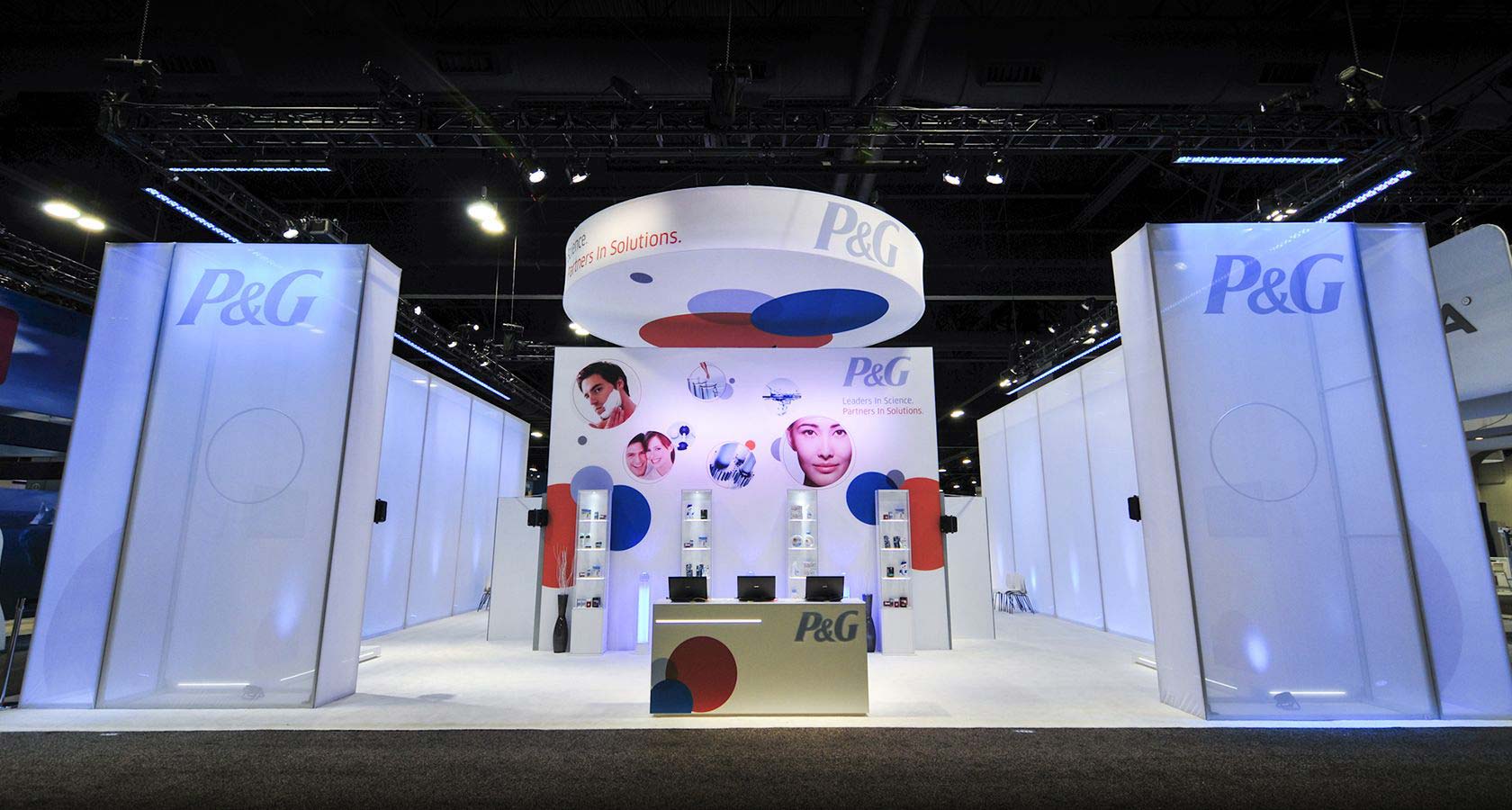 front of P&G booth