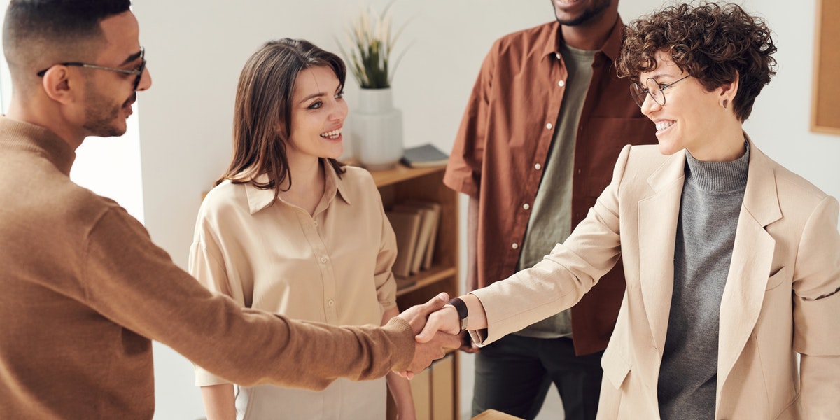 people networking at an event