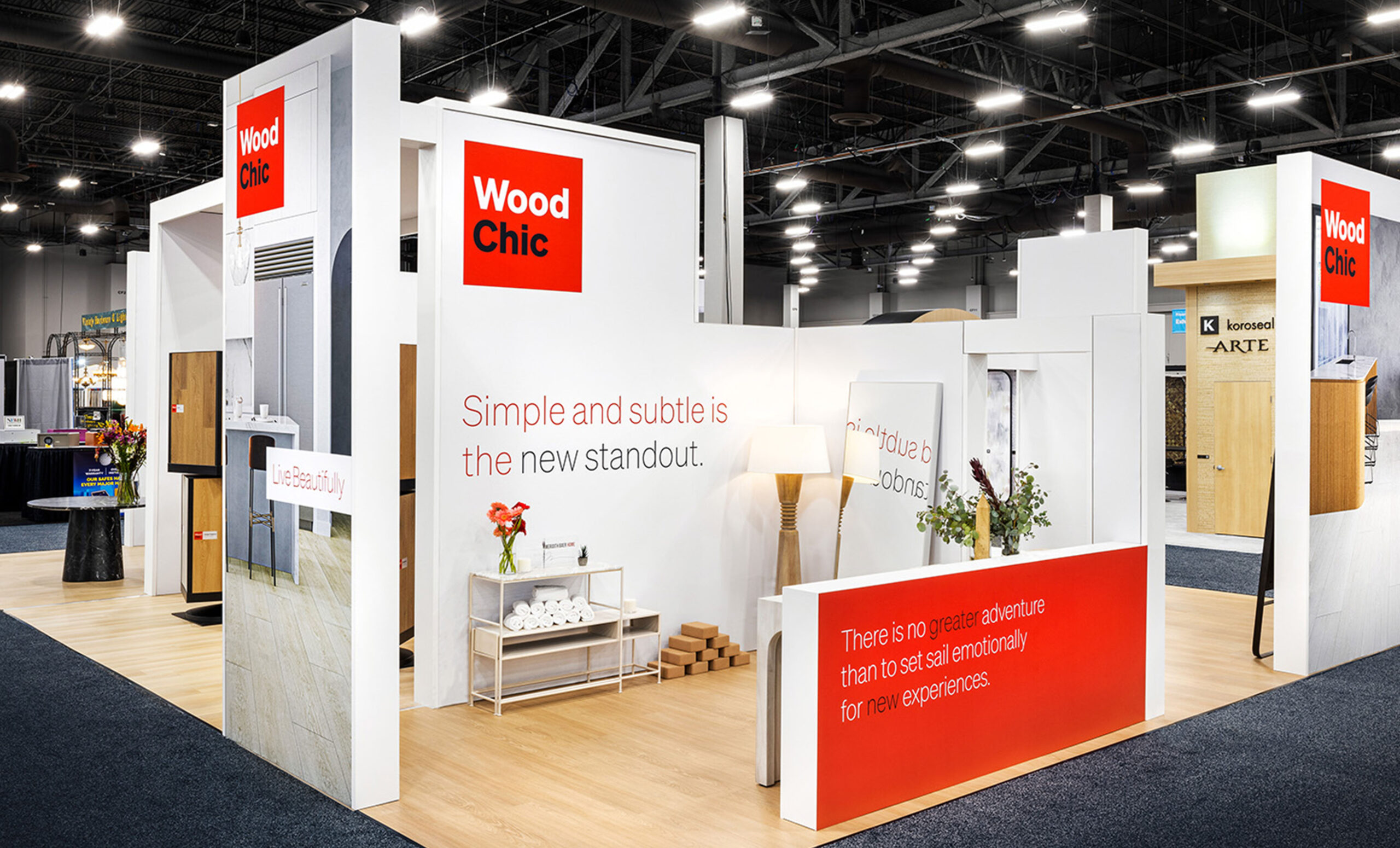 IGE Wood Chic linear trade show booth